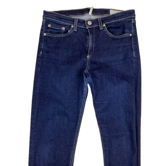 Rag & Bone Womens High Rise Skinny Jeans Dark Wash Size 31 Made In USA Premium D - Picture 9 of 10